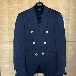 Giorgio Armani Dark Gray Double-Breasted Blazer